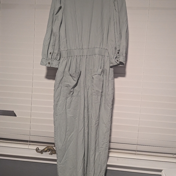 Universal Thread Puff Sleeve Collared Boiler Utility Jumpsuit, Mint - Size 4 - Picture 7 of 7